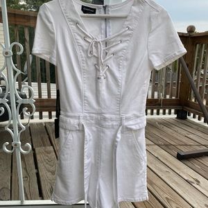 Bebe white romper